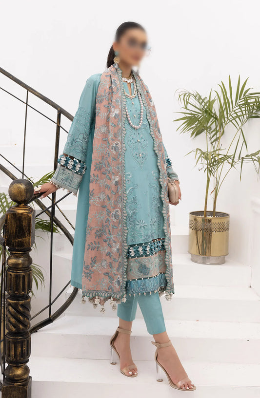 Minha Luxury Lawn Collection 2024 - D 08 A EVELIYA