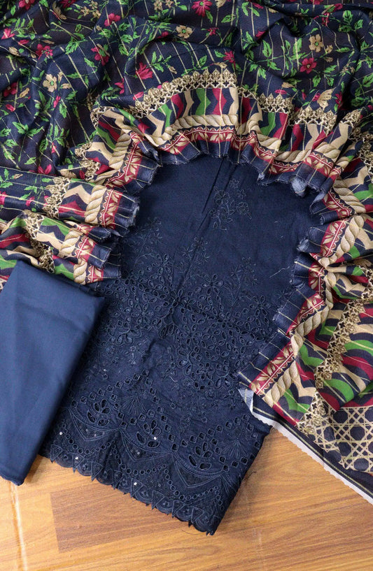 Bin Saeed Unstitch Printed and Embroidered Cambric Cotton Collection - D 097