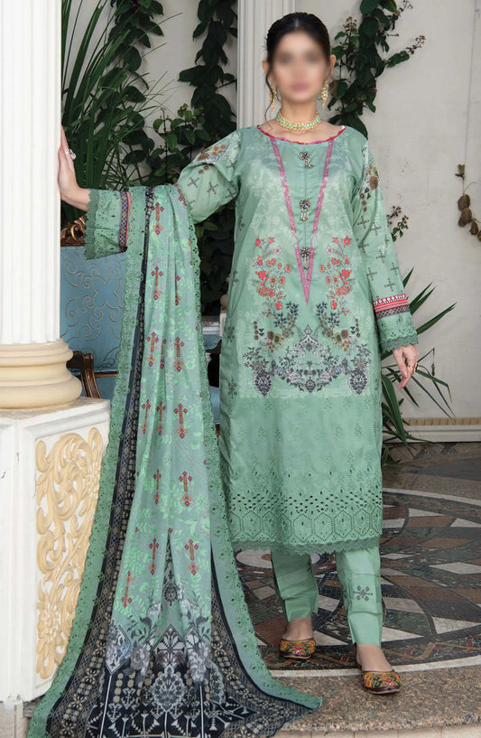 Mashaal Exclusive Digital Embroidered Collection 2024 - D-09