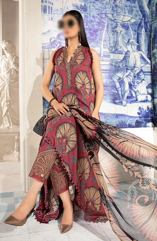 Maria B Unstitched M Prints Eid Edit Vol 02 - Design 09 B