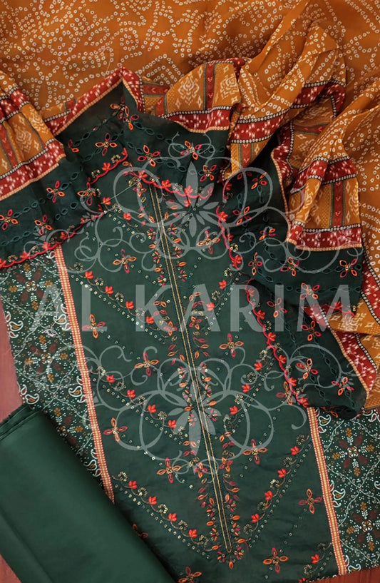 Bin Saeed Unstitched Embroidered Lawn Collection 2024 - D 100