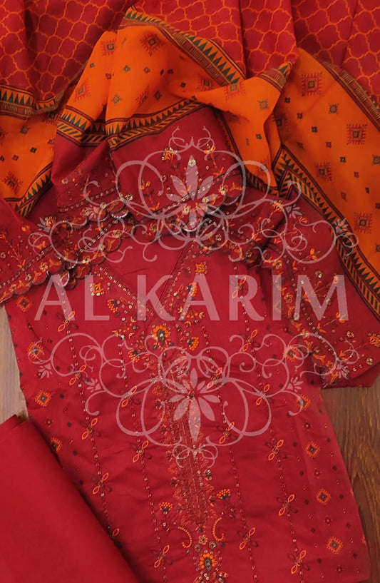 Bin Saeed Unstitched Embroidered Lawn Collection 2024 - D 101