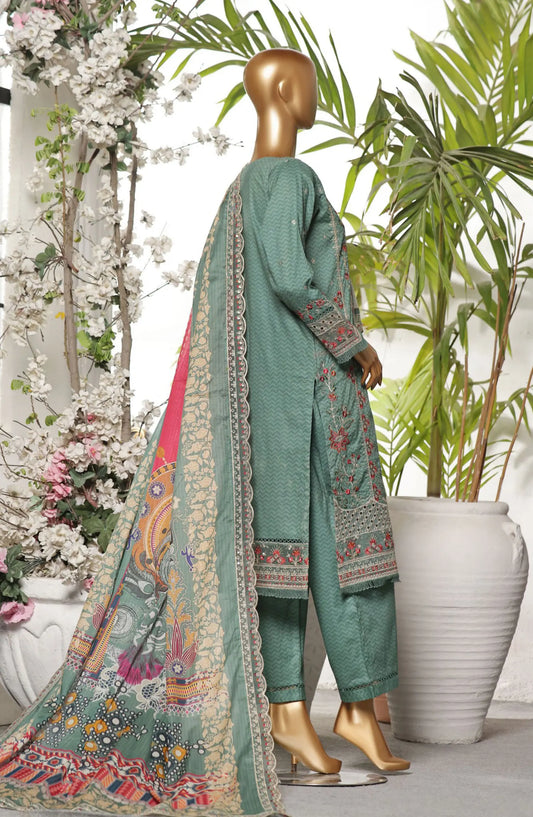 Sadabahar Premium Embroidered Printed Lawn Collection 2024 - D 1070 AZURE