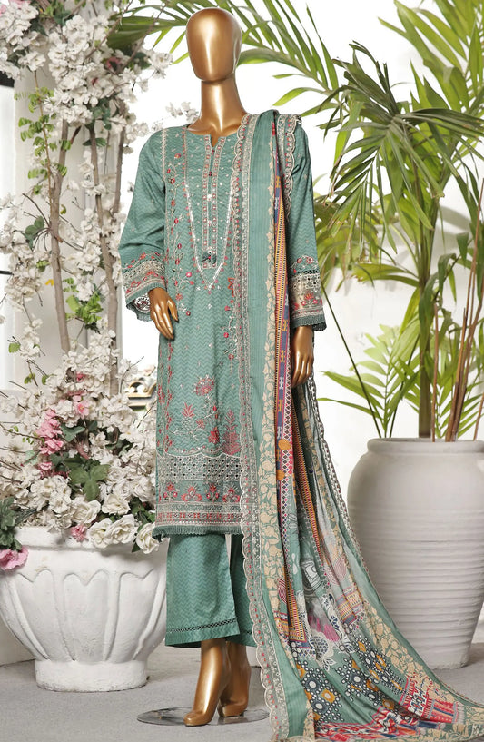 Sadabahar Premium Embroidered Printed Lawn Collection 2024 - D 1070 AZURE