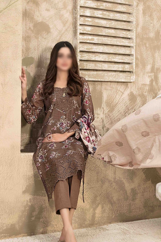 ROZANI Embroidered Zari Khaddar with Diamond Shawl Collection 2023 - D 1080