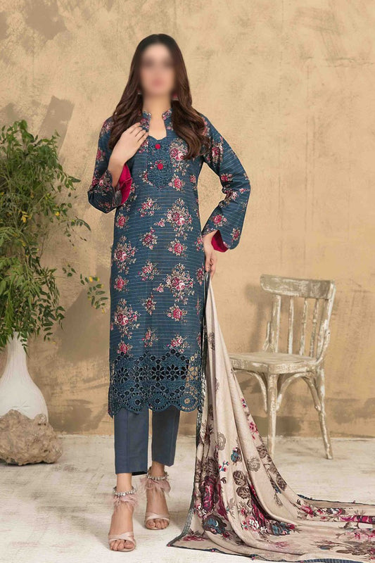 ROZANI Embroidered Zari Khaddar with Diamond Shawl Collection 2023 - D 1082