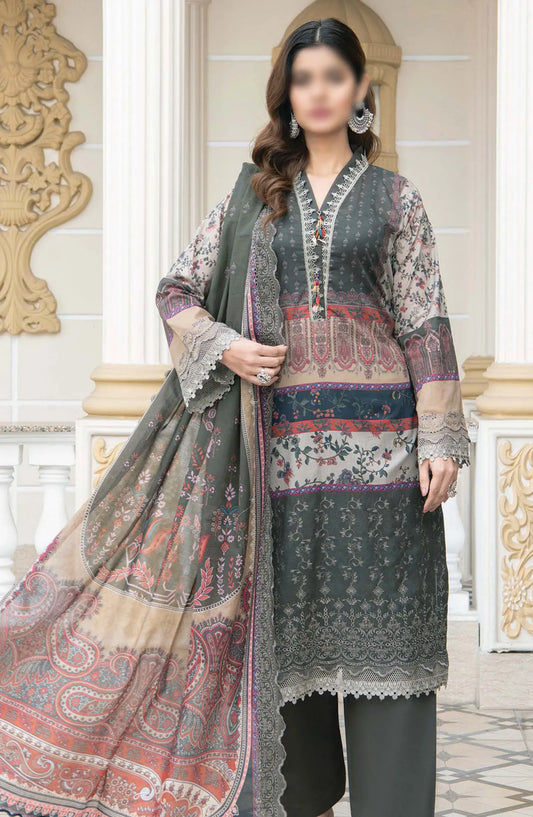 Mashaal Exclusive Digital Embroidered Collection 2024 - D-10