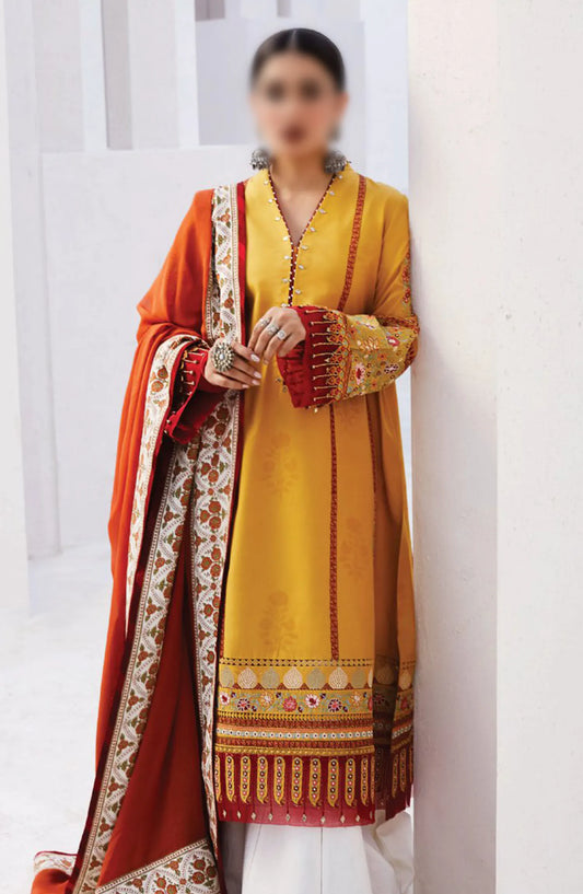 Zara ShahJahan Unstitched Lawn SS Collection 2024 - D 10 A SANDAL
