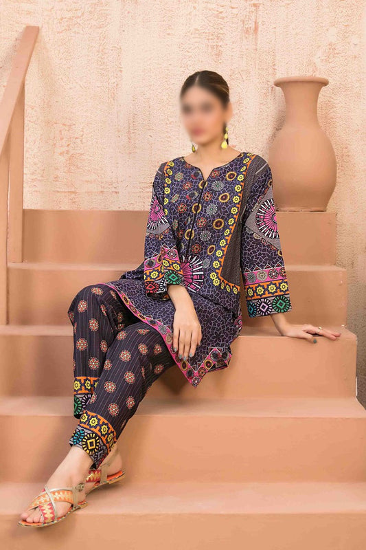 PETRA Stitched Printed Viscose Kurti with Printed Trouser Collection Vol 02 - D 1261
