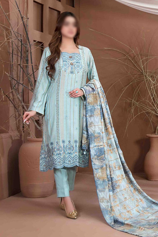 Nasmeh - Embroidered Fancy Leather Peach Collection - D 1330