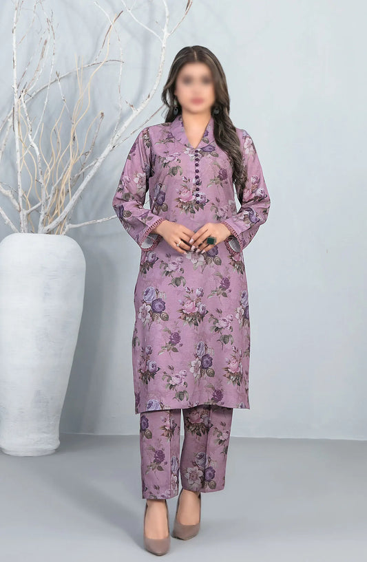 Perkha - Stitched Digital Printed Swiss 2pcs Collection 2024 - D 1488