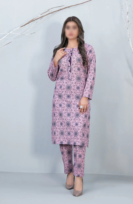 Perkha - Stitched Digital Printed Swiss 2pcs Collection 2024 - D 1492