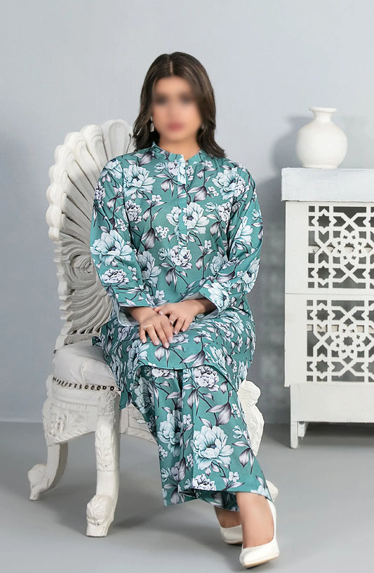 Perkha - Stitched Digital Printed Swiss 2pcs Collection 2024 - D 1494