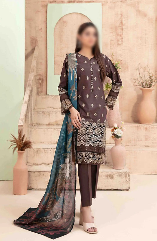 Ria - Stitched Schiffli Lawn Collection 2024 - D 1863