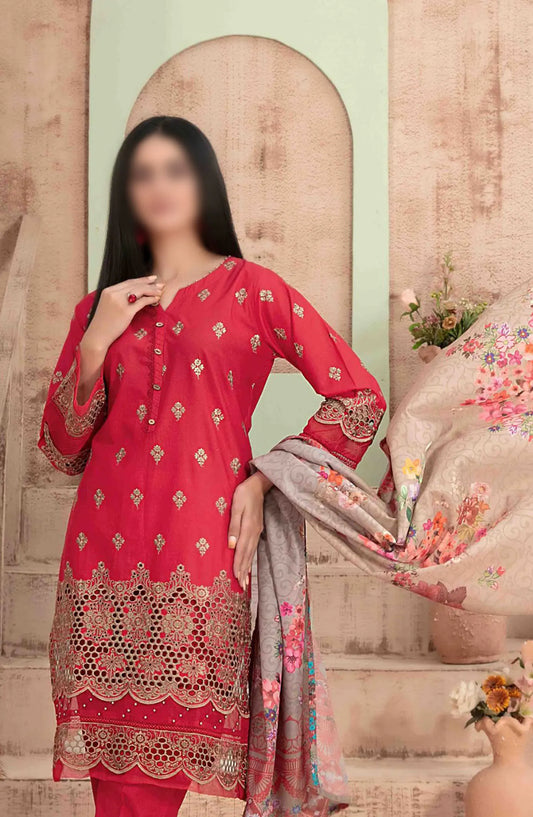 Ria - Stitched Schiffli Lawn Collection 2024 - D 1864