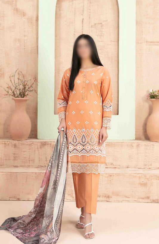 Ria - Stitched Schiffli Lawn Collection 2024 - D 1865