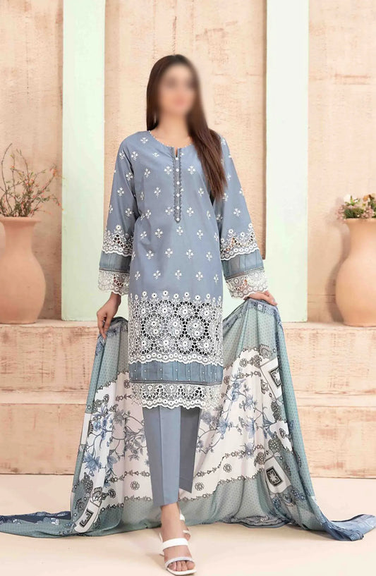 Ria - Stitched Schiffli Lawn Collection 2024 - D 1866