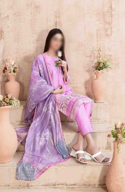 Ria - Stitched Schiffli Lawn Collection 2024 - D 1872