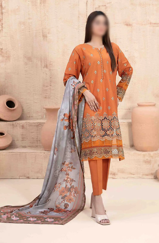 Ria - Stitched Schiffli Lawn Collection 2024 - D 1873