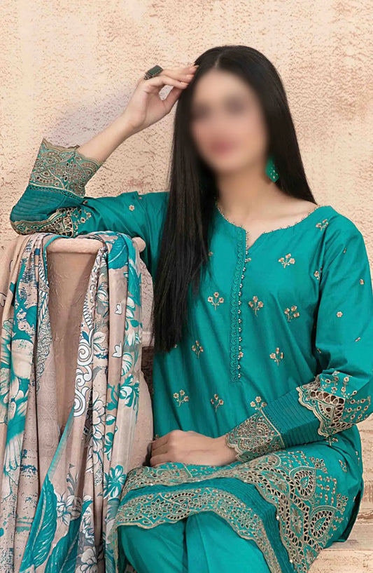 Ria - Stitched Schiffli Lawn Collection 2024 - D 1875