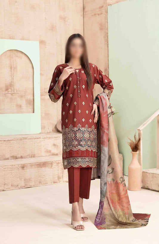 Ria - Stitched Schiffli Lawn Collection 2024 - D 1876