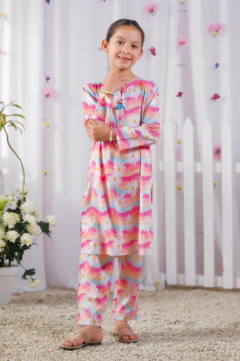 Floral Splash - 2 Pcs Set - Luxury Lawn