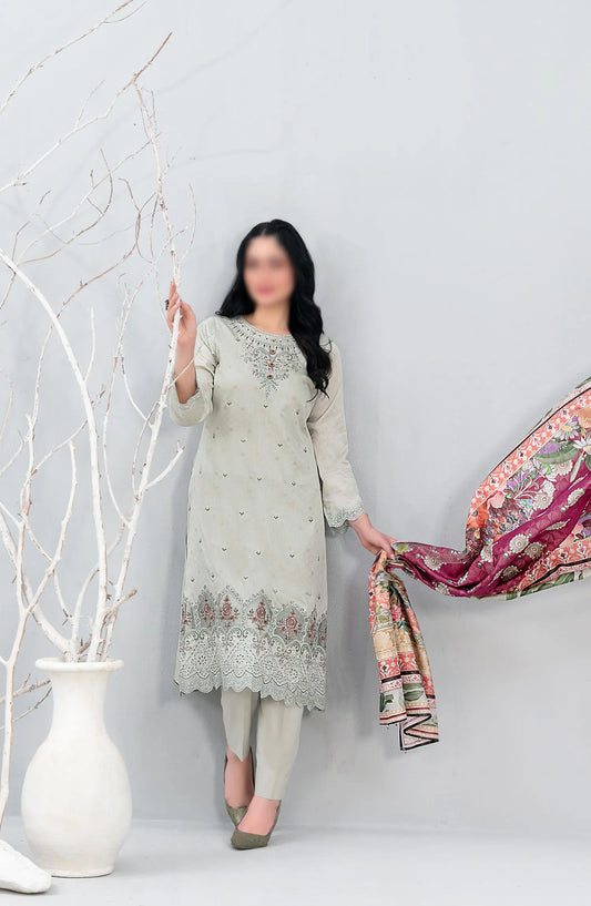 Neeshay - Laserkari Embroidered Jacquard Lawn Collection 2024 - D 2007