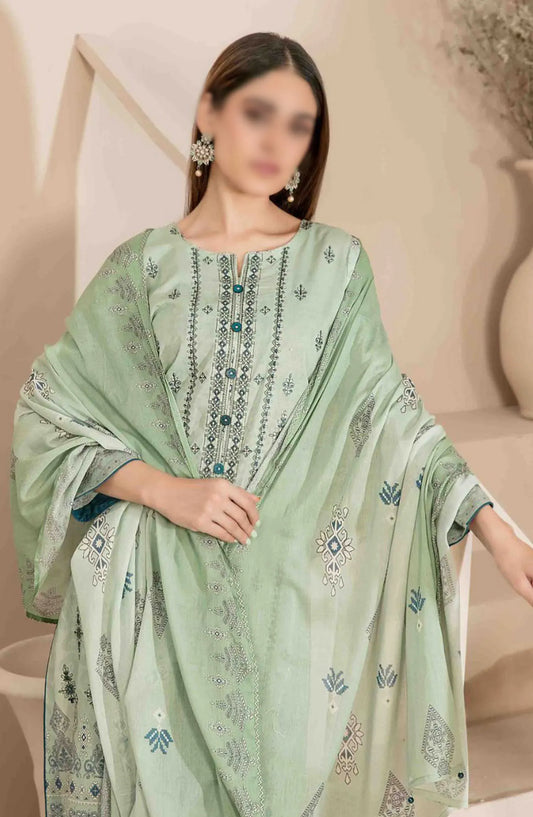 Faria - Embroidered Digital Printed Lawn Collection 2024 - D 2034