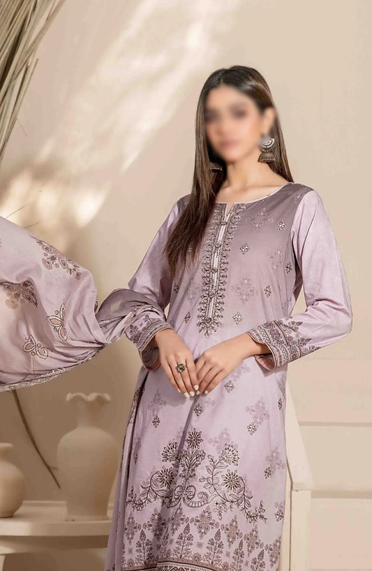 Faria - Embroidered Digital Printed Lawn Collection 2024 - D 2035