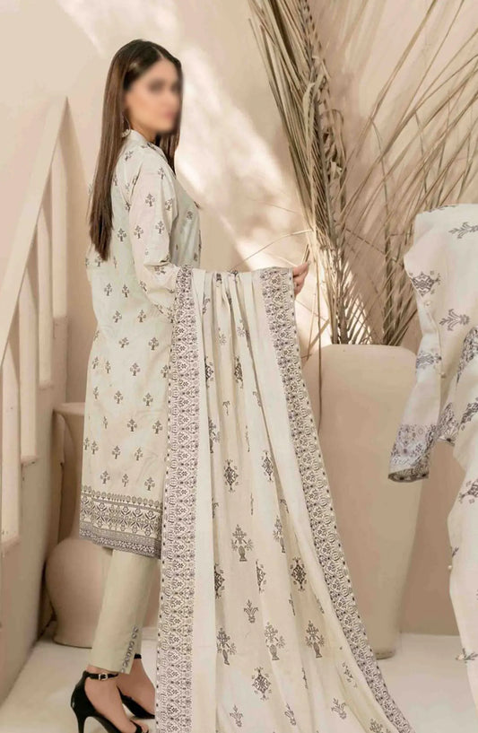 Faria - Embroidered Digital Printed Lawn Collection 2024 - D 2036