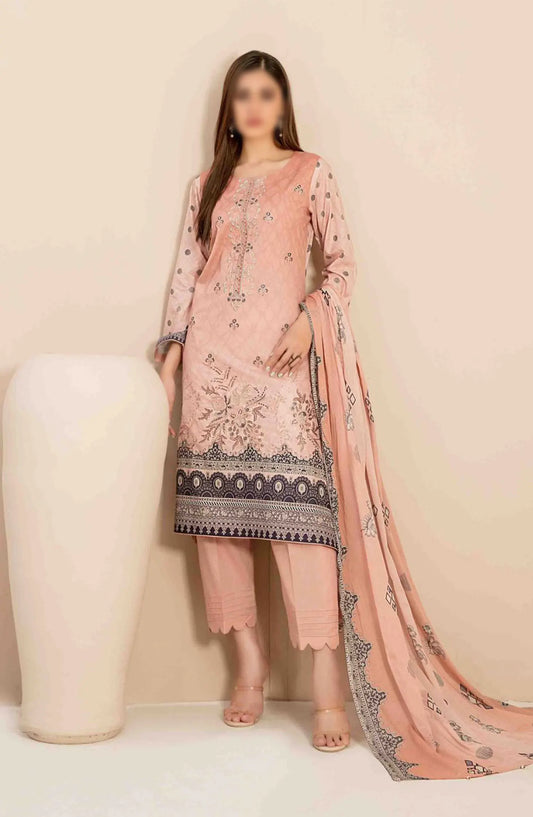 Faria - Embroidered Digital Printed Lawn Collection 2024 - D 2038