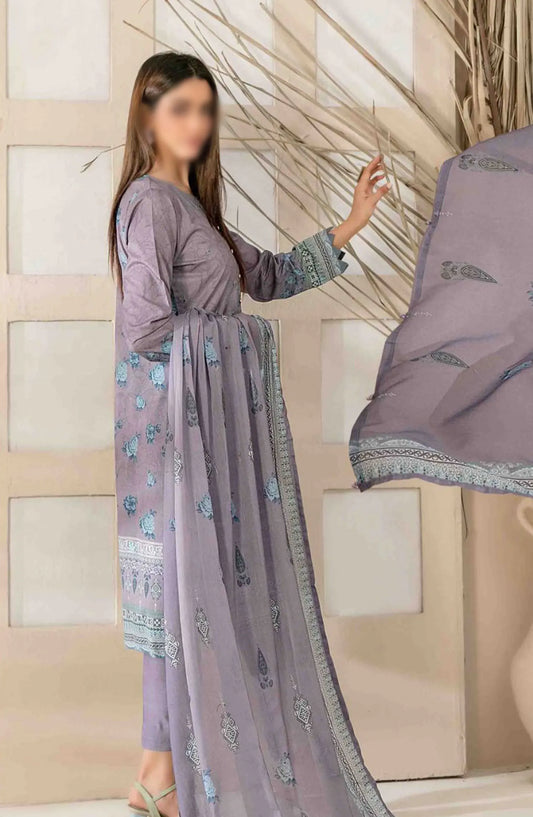 Faria - Embroidered Digital Printed Lawn Collection 2024 - D 2042