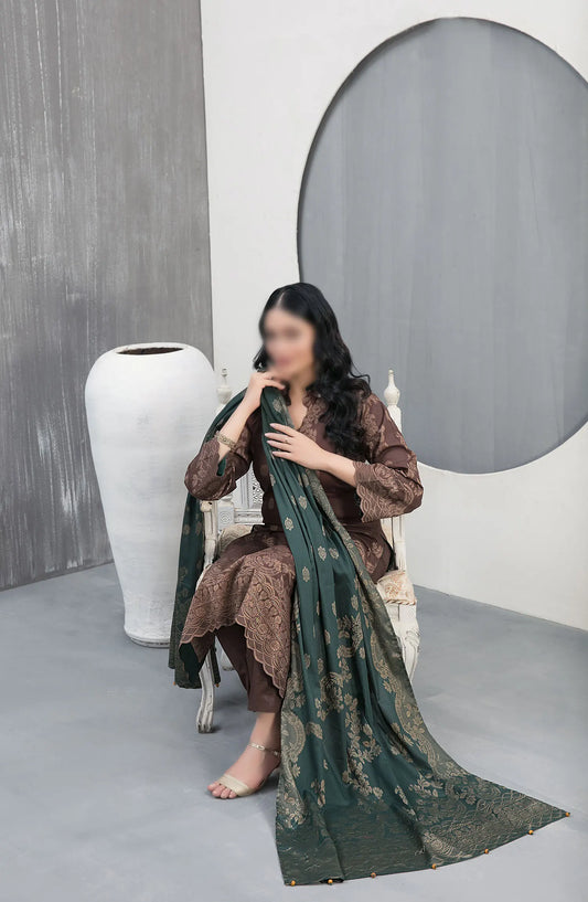 Safana Lawn Broshia Banarsi 3-piece Collection 2024 - D 2220