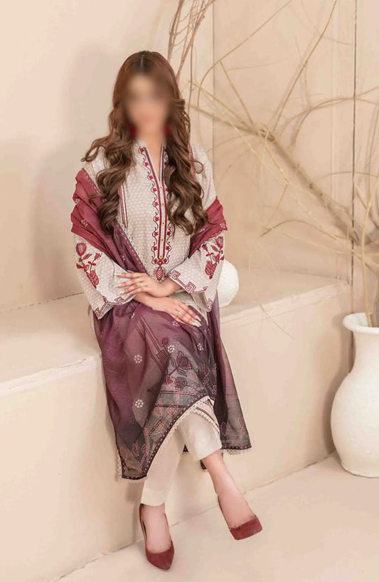 Mahlaa VOL II - Stitched Embroidered Lawn Collection - D 2783