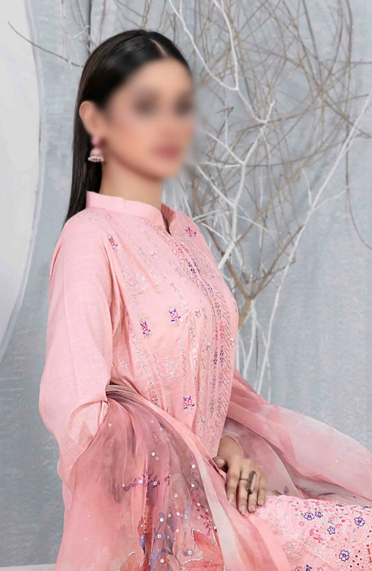 Mazal - Embroidered Slub Lawn with Fancy Dupatta Collection - D 2903