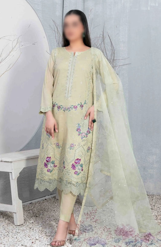 Mazal - Embroidered Slub Lawn with Fancy Dupatta Collection - D 2904