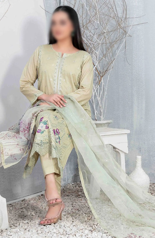 Mazal - Embroidered Slub Lawn with Fancy Dupatta Collection - D 2904