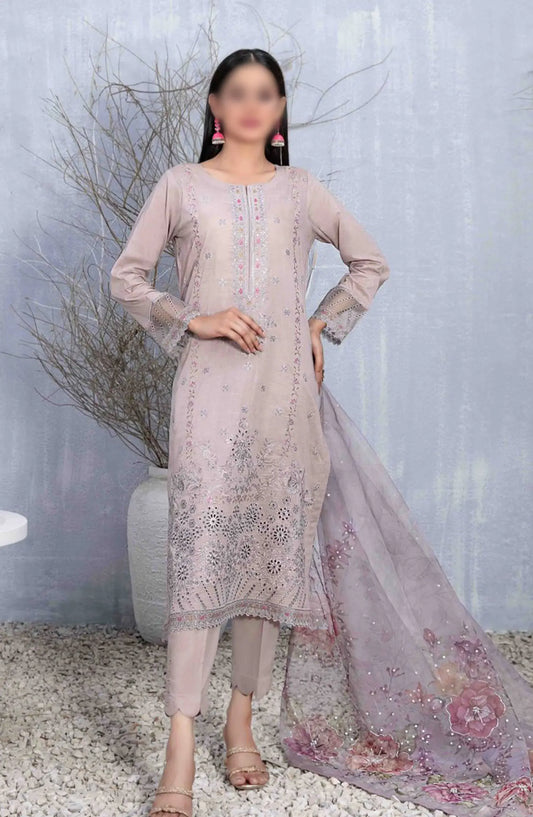 Mazal - Embroidered Slub Lawn with Fancy Dupatta Collection - D 2908