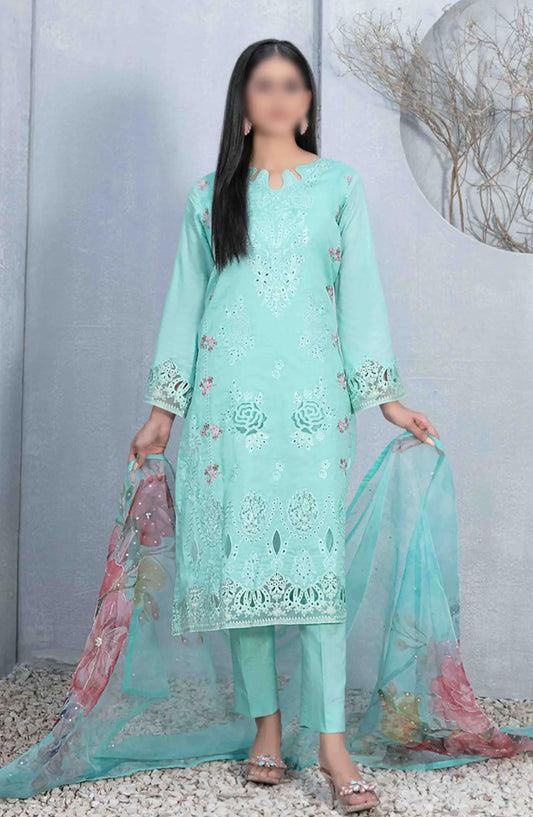 Mazal - Embroidered Slub Lawn with Fancy Dupatta Collection - D 2909