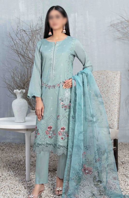 Mazal - Embroidered Slub Lawn with Fancy Dupatta Collection - D 2912