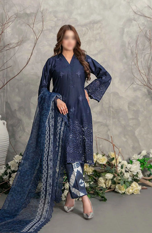 Samar - Schiffli Embroidered Lawn Collection - D 2930