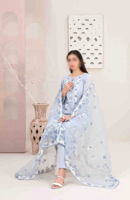 Mehri - Stitched Embroidered Lawn Collection Vol 01 - D 3071