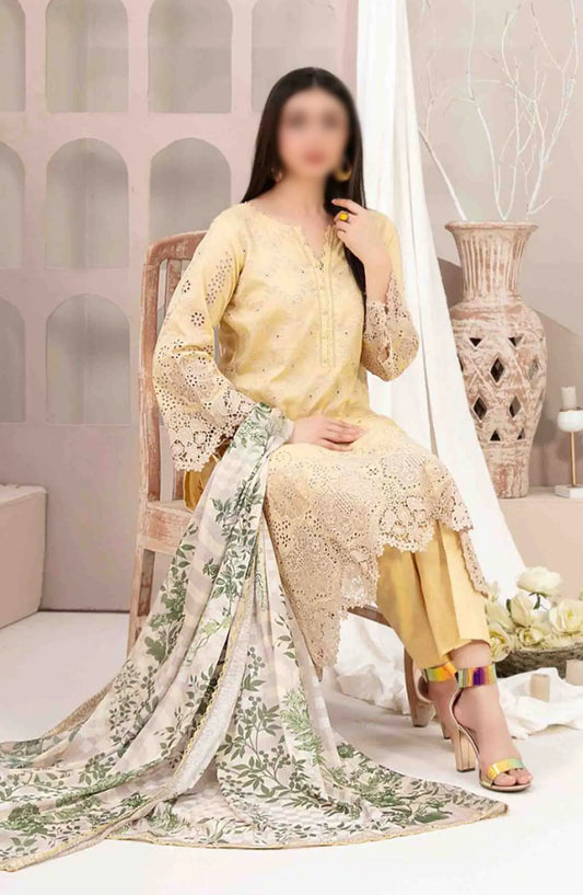 Mehri - Stitched Embroidered Lawn Collection Vol 02 - D 3073