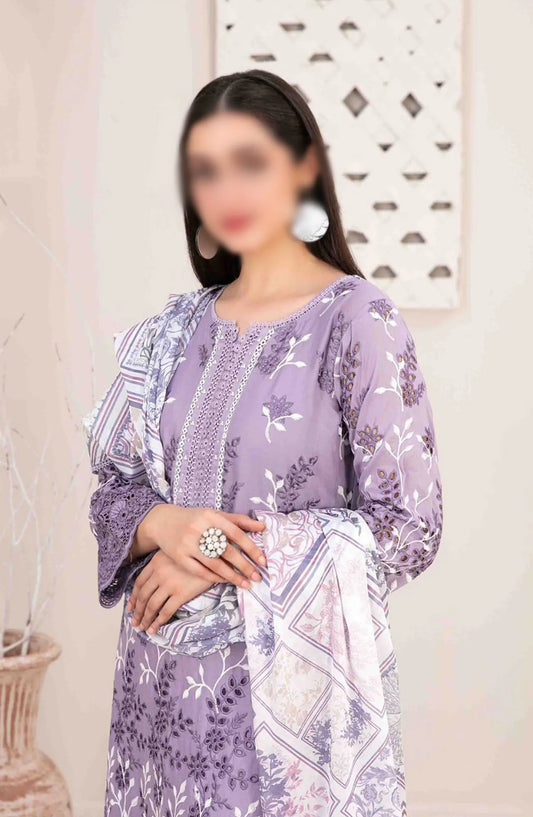 Mehri - Stitched Embroidered Lawn Collection Vol 02 - D 3075