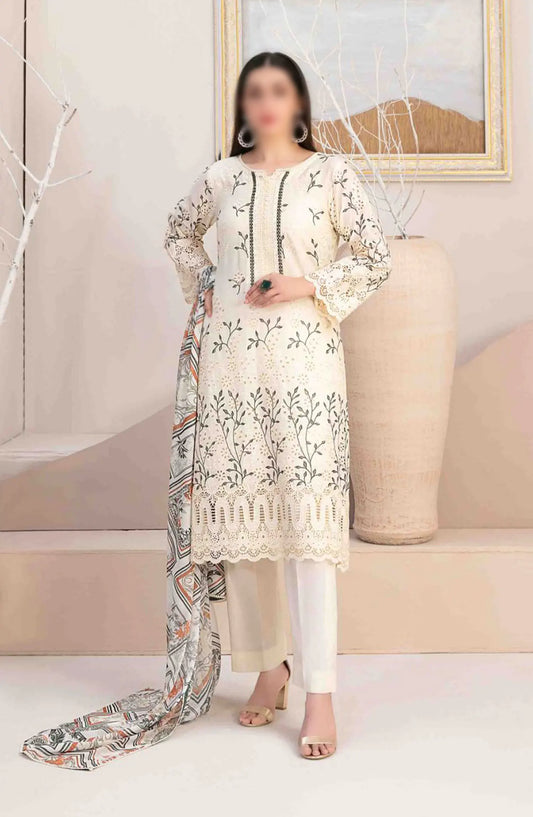 Mehri - Stitched Embroidered Lawn Collection Vol 01 - D 3076