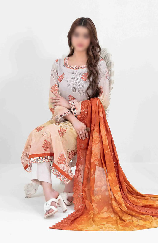 Penina - Embroidered Digital Printed Lawn Collection - D 3151