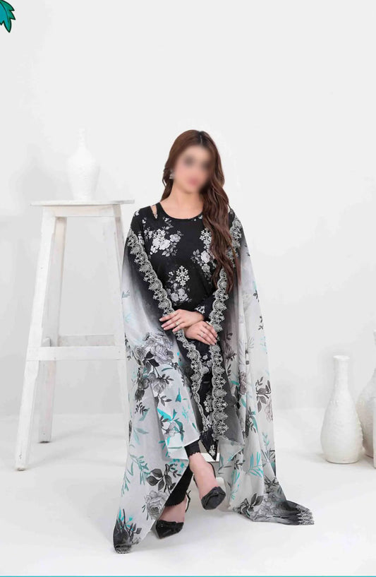 Penina - Embroidered Digital Printed Lawn Collection - D 3153