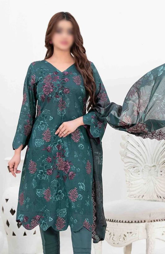 Penina - Embroidered Digital Printed Lawn Collection - D 3154