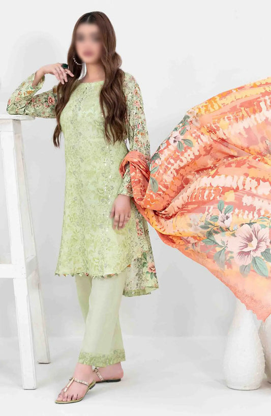 Penina - Embroidered Digital Printed Lawn Collection - D 3157