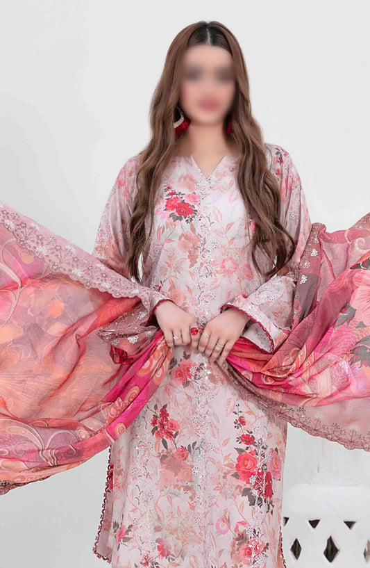 Penina - Embroidered Digital Printed Lawn Collection - D 3158